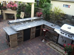 aurora borealis granite top outdoor