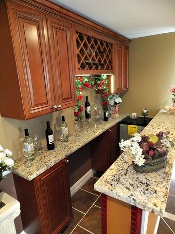 granite and marble top bar