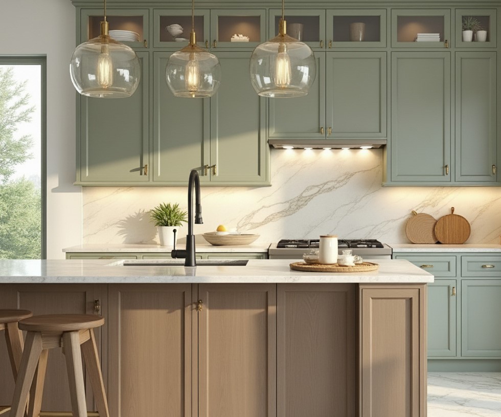 2 tone kitchen cabinets pastel colors stain and paint