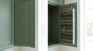 10 Hidden Cabinet Hacks to Dramatically Increase Your Kitchen Storage 6 Custom Spice Shelves
